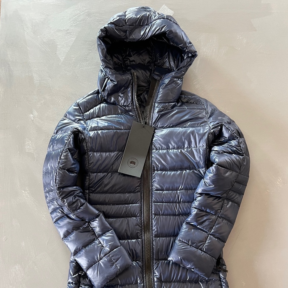 Canada Goose Cypress Hooded Down Jacket Black Label XXS 2XS Atlantic Navy